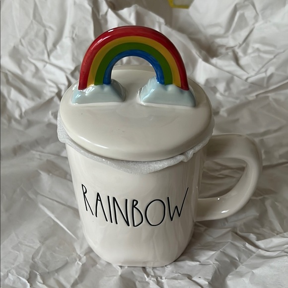 Rae Dunn Other - NWT Rae Dunn Rainbow Mug with Lid